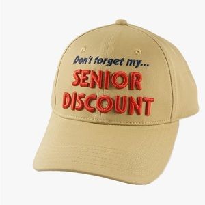 Baseball hat -Funny-“Don't Forget My Senior Discount”